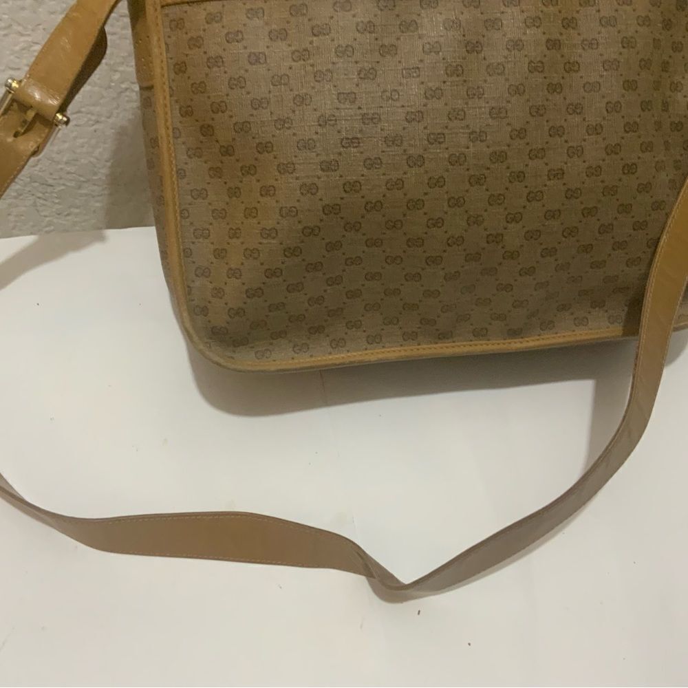 Gucci vintage Shoulder Bag Beige 001 105 5530 Leather PVC  Flap Magnet - Picture 12 of 16